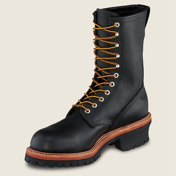 Red Wing Safety Bot Erkek - Loggermax - 9-Inch Toe - Made To Order - Siyah - 61PCUMSYZ